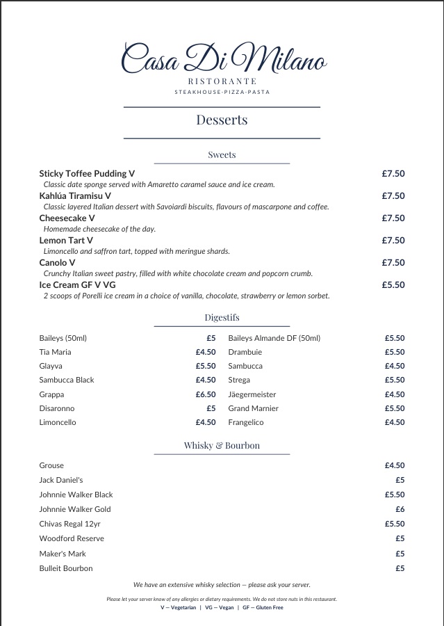 Menu 7