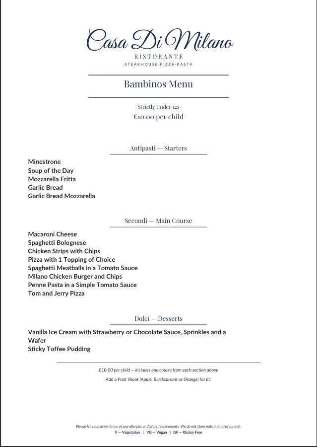 Menu 8