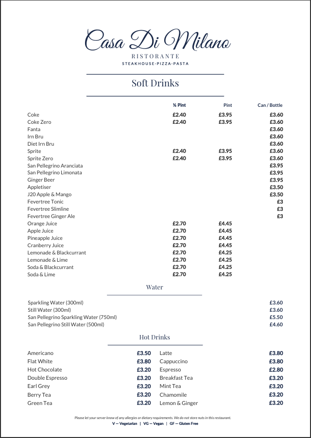 Menu 15