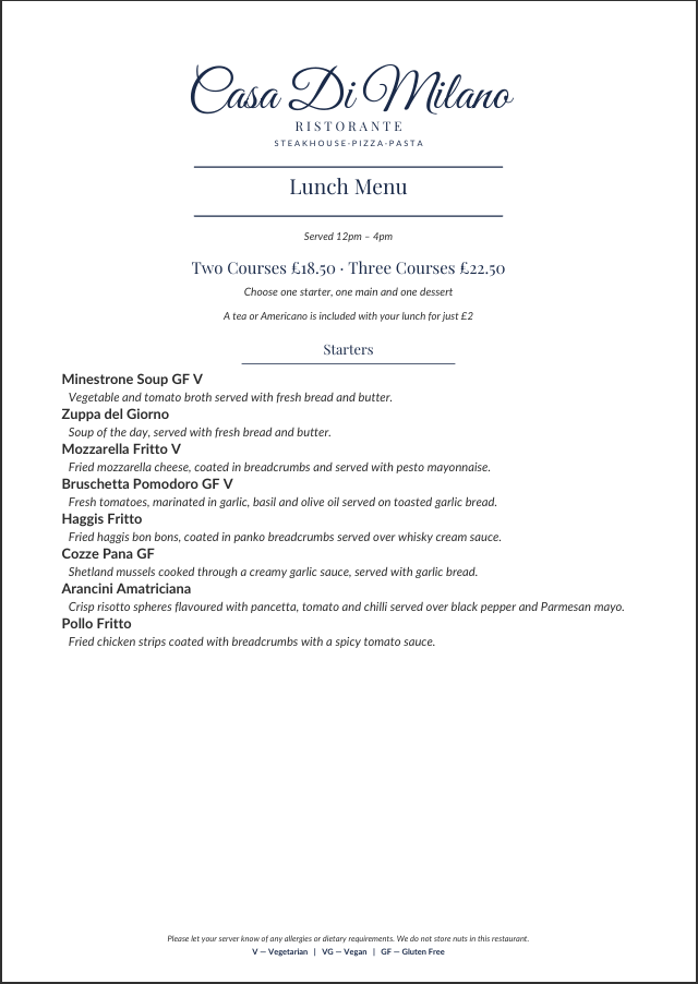 Menu 9